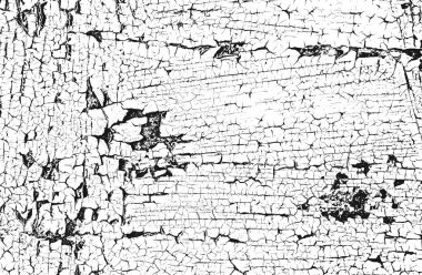 Paslı, soyulmuş metalin sıkıntılı örtülü dokusu. Grunge 'un arka planı. soyut yarım ton vektör çizimi