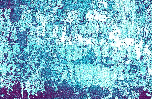 Distressed Overlay Textur Aus Blauem Türkisfarbenem Rostgeschältem Metall Grunge Hintergrund — Stockvektor