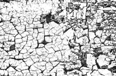 Paslı, soyulmuş metalin sıkıntılı örtülü dokusu. Grunge 'un arka planı. soyut yarım ton vektör çizimi