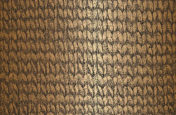 Textura Sobreposição Angustiada Tecido Tecelagem Dourada Camisola Malha Ornamental Plait — Vetor de Stock