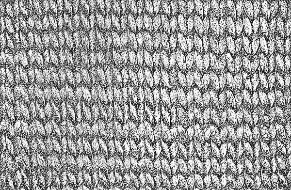 装飾ニットセーター プロット ジャージー プルオーバーの悲痛なオーバーレイテクスチャ グランジの背景 抽象的なハーフトーンベクトル図 — ストックベクタ