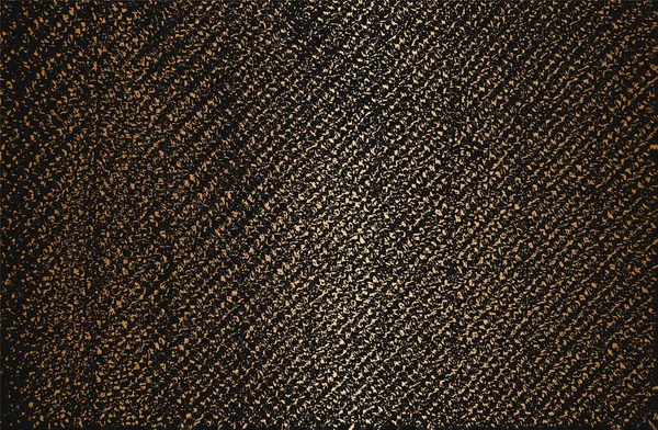金色の織物 装飾ニットセーター ジャージー プルオーバーの悲痛なオーバーレイテクスチャ グランジの背景 抽象的なハーフトーンベクトル図 — ストックベクタ