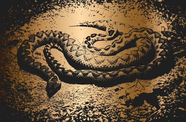 Distress Peau Crocodile Doré Texture Grunge Illustration Vectorielle Eps Fond — Image vectorielle