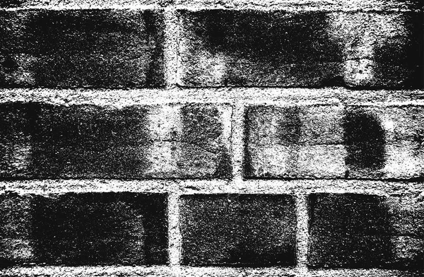 Alten Ziegelwand Textur Schwarz Weißer Grunge Hintergrund Eps8 Vektorabbildung — Stockvektor