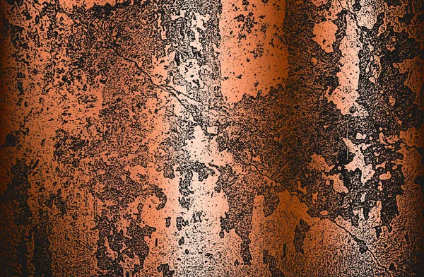 Texture Superposition Perturbée Métal Pelé Rouillé Doré Arrière Plan Grunge — Image vectorielle