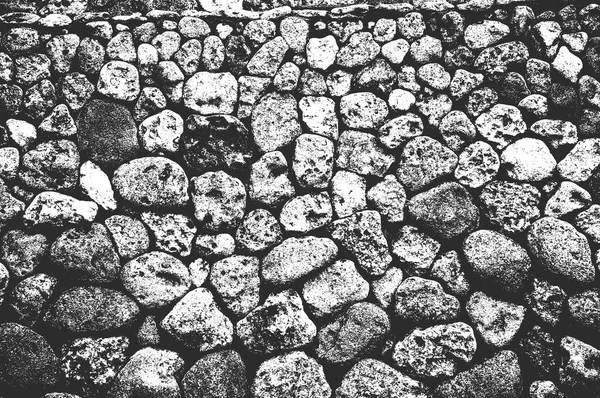 Superposición Textura Angustiada Piedras Rocas Guijarros Macadam Fondo Grunge Ilustración — Archivo Imágenes Vectoriales