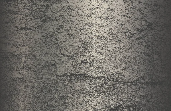 Luxusní Stříbro Chrom Kovový Gradient Pozadí Rozpraskané Popraskané Betonové Textury — Stockový vektor
