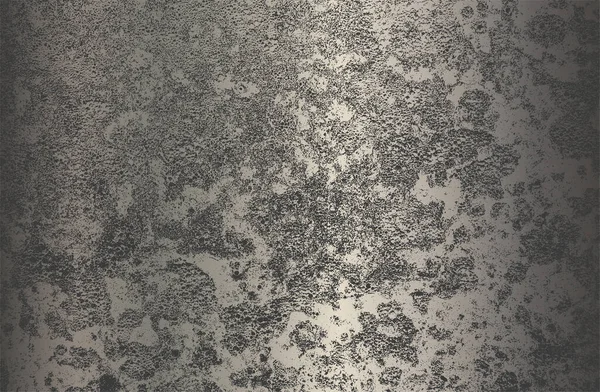 Роскошный Хром Серебро Сталь Металлический Градиентный Фон Потрескавшейся Текстурой Бетона — стоковый вектор