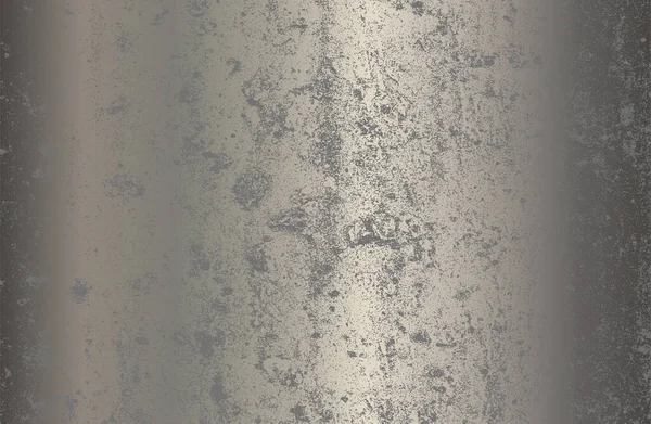 Роскошный Хром Серебро Сталь Металлический Градиентный Фон Потрескавшейся Текстурой Бетона — стоковый вектор