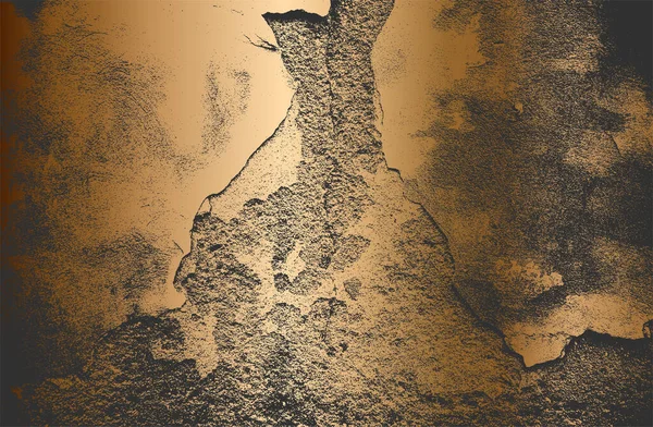 Роскошный Черный Металлический Градиентный Фон Потрескавшейся Текстурой Бетона Векторная Иллюстрация — стоковый вектор