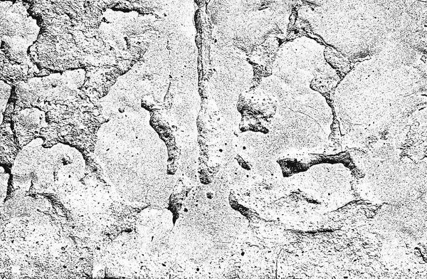 Distress Alten Rissigen Beton Vektor Textur Schwarz Weiß Grunge Hintergrund — Stockvektor