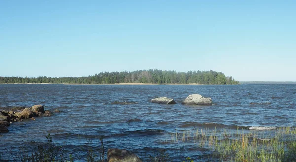 Lake Summer Rocks Sweden — Stock Photo, Image