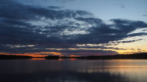 Zonsondergang Zweedse Lake — Stockfoto