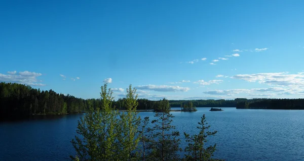 Indah Finnish Lakescape Musim Panas — Stok Foto