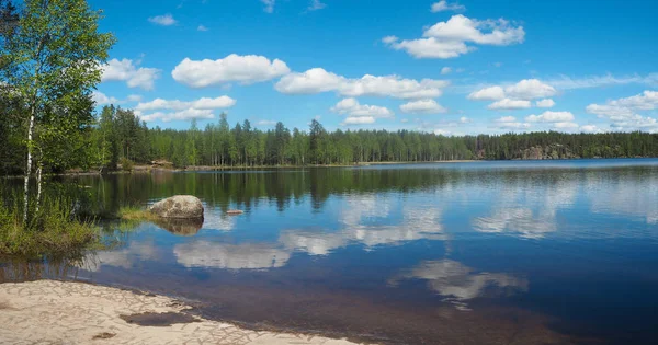 Belle Évasion Lac Finlandais Été — Photo