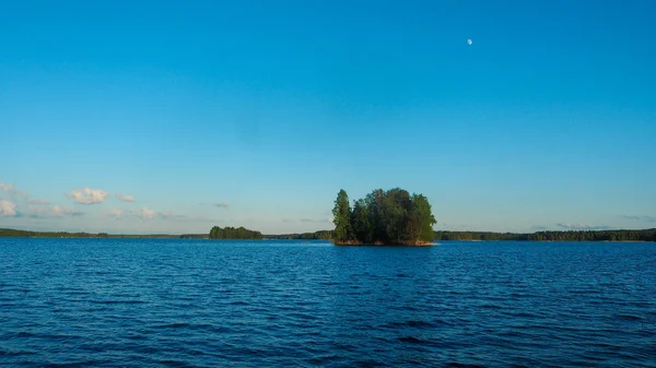 Noche Lago Saimaa Finlandia —  Fotos de Stock