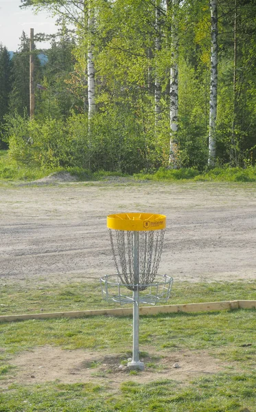 Frisbeegolf Finliler Bir Favori Spor — Stok fotoğraf