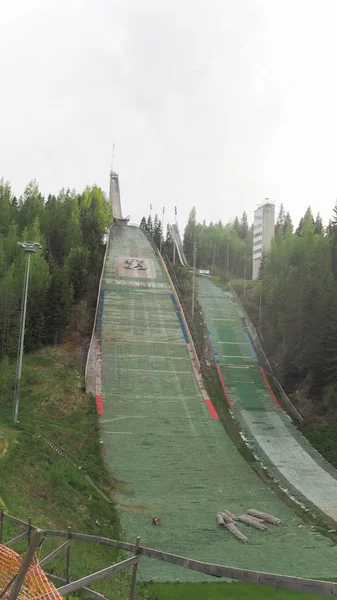 Ski Jump Matti Nyksen Maeki Summer — Stock Photo, Image
