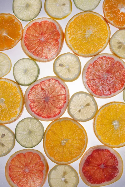 Graphic Resource Slices Citrus Placed Translucent Surface Illuminated — Stock Photo, Image