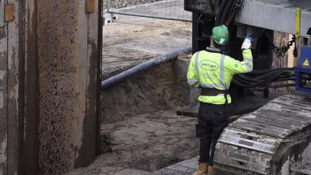 Driebergen Holandia Listopada 2017 Budowy Stacji Kolejowej Driebergen Prowincja Utrecht — Wideo stockowe