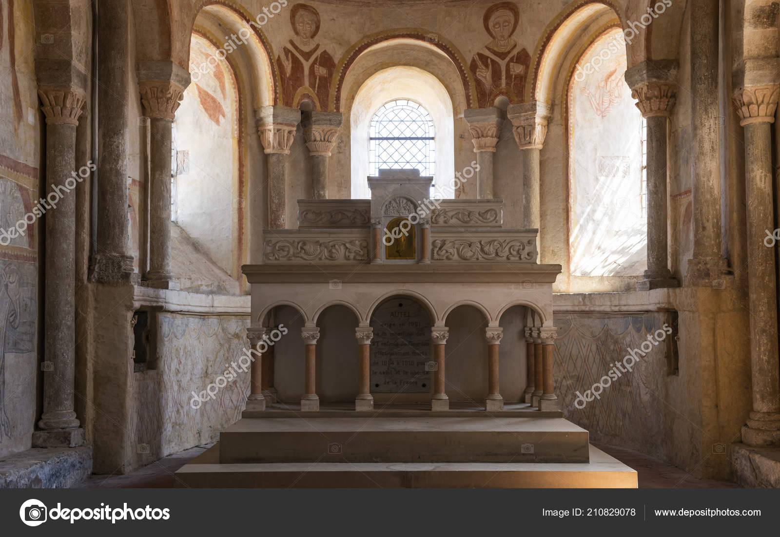 Gourdon France August 2018 Interior Pink Color Altar