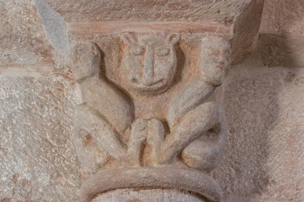 Gourdon France August 2018 Capital Romanesque Church Gourdon Saone Loire — Stock Photo, Image