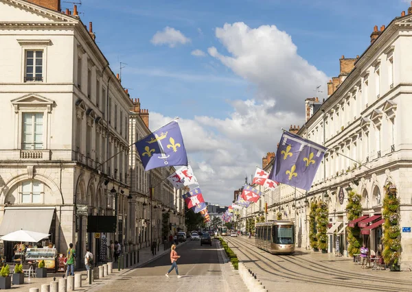 Orleans Francia Agosto 2018 Ciudad Orleans Con Transporte Público Tranvía — Foto de Stock