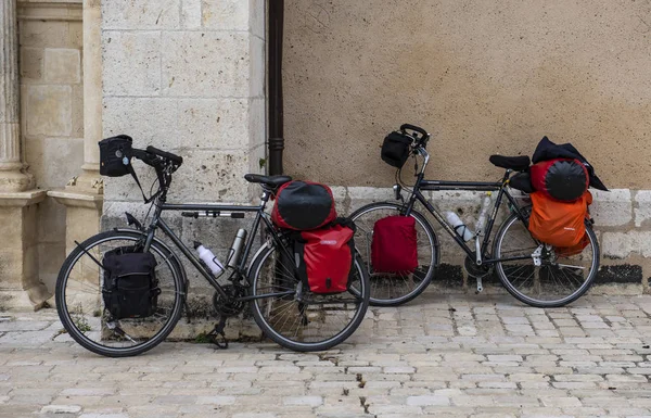 Bonny Sur Loire France August 2018 Two Packed Bicycles Two — Stock Photo, Image