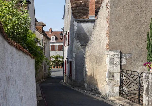 Smalle Straat Met Oude Huizen Wijn Dorp Sancerre Cher Frankrijk — Stockfoto