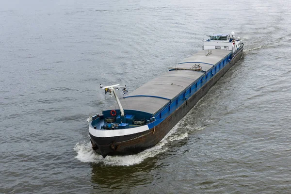 Beneden Leeuwen Nederland Augustus 2018 Barge Aan Rivier Waal Buurt — Stockfoto