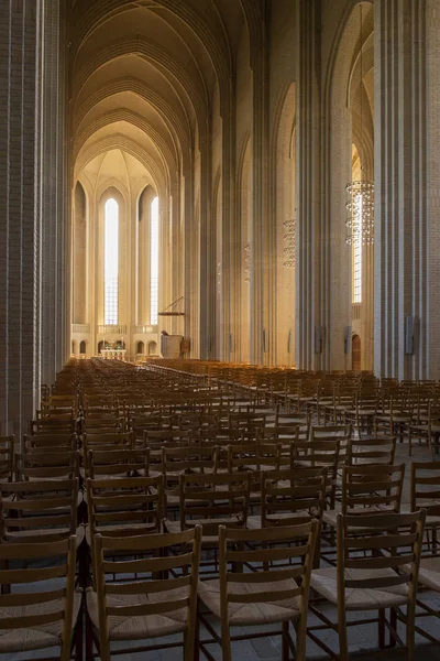 Copenaghen Danimarca Settembre 2018 Interno Della Chiesa Grundtvigs Kirke Con — Foto Stock