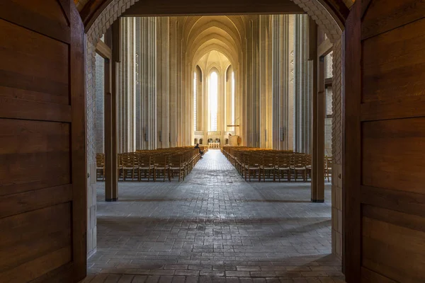 Copenaghen Danimarca Settembre 2018 Interno Della Chiesa Grundtvigs Kirke Con — Foto Stock