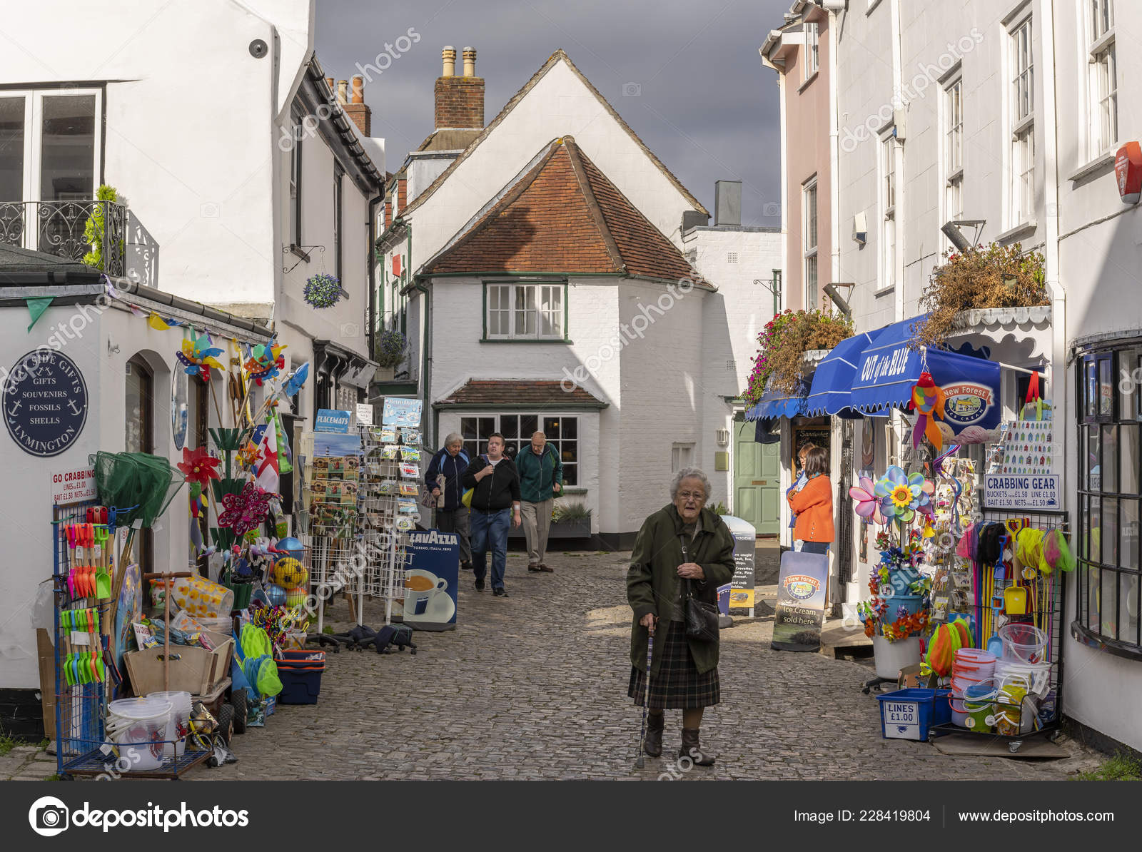 old lady shops