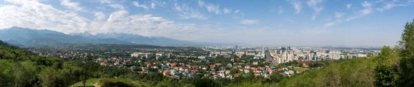 Almaty Kazakistan Temmuz 2019 Yazın Evleri Şehirleri Trafiği Olan Almatı — Stok fotoğraf