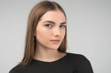 Pportrait çekici güzel kadının yakın up - görüntü