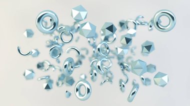 kaotik ilkel öğeleri 3D render