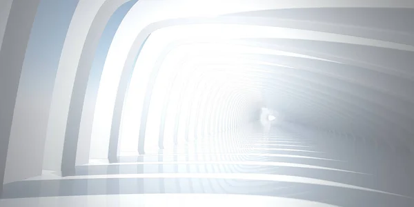 白い勾配トンネルの レンダリング — ストック写真
