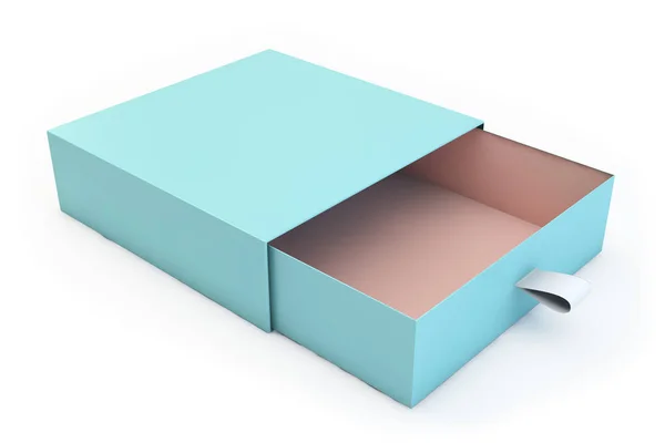 Изолированная Коробка Макета Рендеринг — стоковое фото