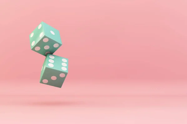 Dices Falling Rendering Concept Illustration — стоковое фото