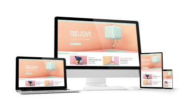 yaratıcı öğreticiler Web sitesi izole gadget aygıtları 3d render