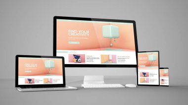 yaratıcı öğreticiler Web sitesi izole gadget aygıtları 3d render