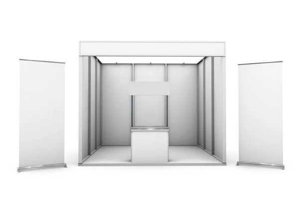 Exhibition Stand Rendering Two Roll — Stock Photo, Image