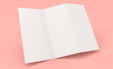 Panelli pembe arka plan 3d render mockup üzerinde