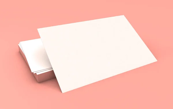 Business Card Stack Rendering Mockup — Stockfoto