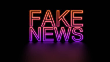 sahte haber metin parlak neon karakterler