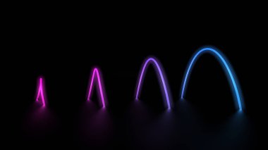 parlayan lazer neon ışıkları sarmal 