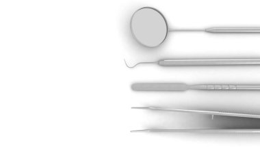 Beyaz arka plan üzerinde izole diş ekipman