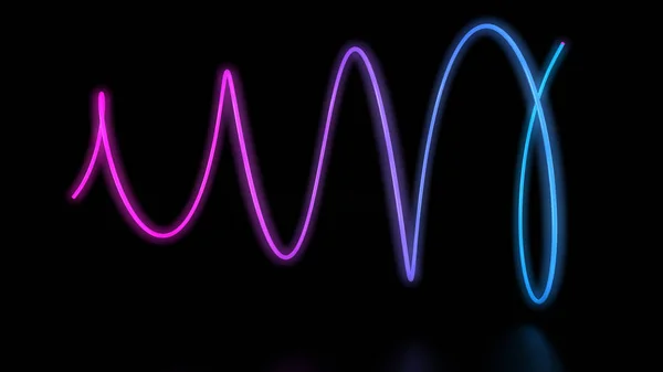 Luci Neon Laser Incandescenti Spirale — Foto Stock
