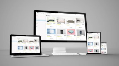e-ticaret ekran cihazlar mockup office coworking 