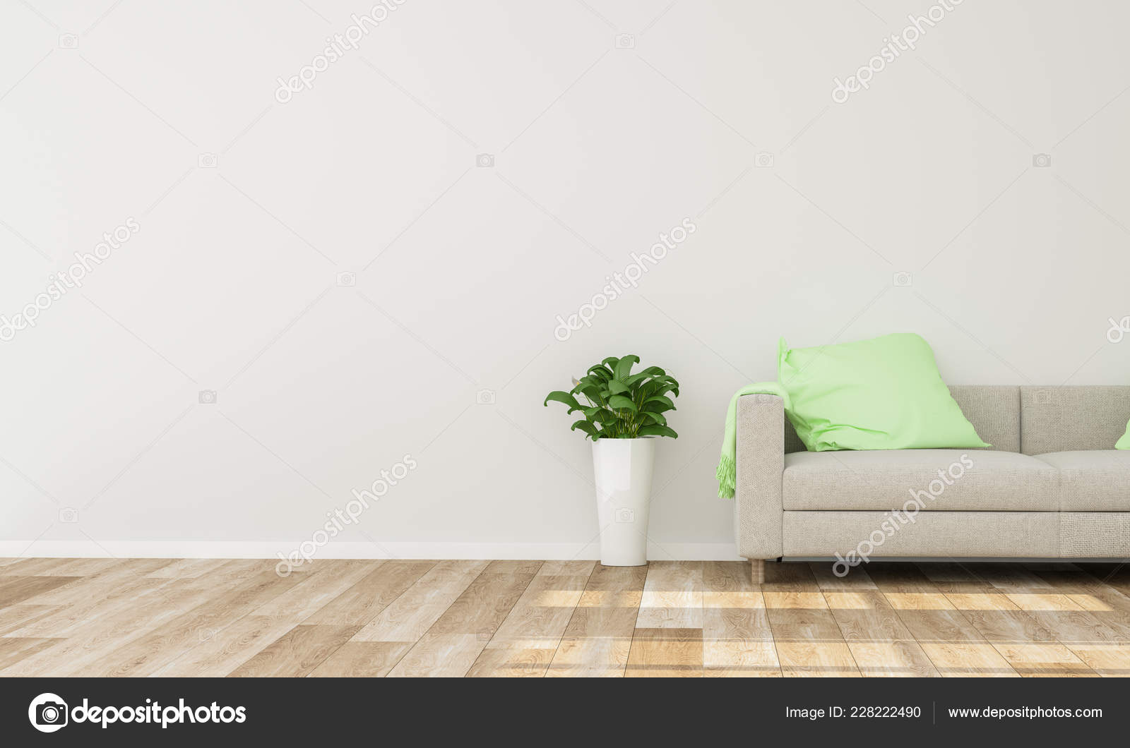 Living Room Green Accents Stock Photo C Georgejmclittle 228222490